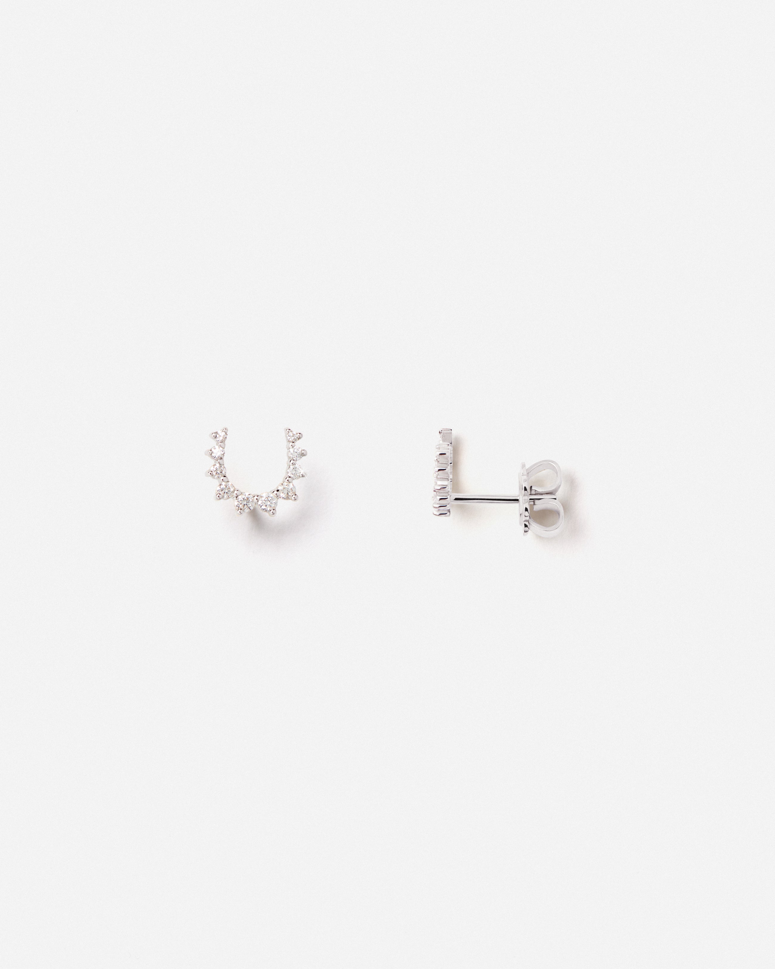 Confidence Earrings in 18k White Gold with White Diamonds