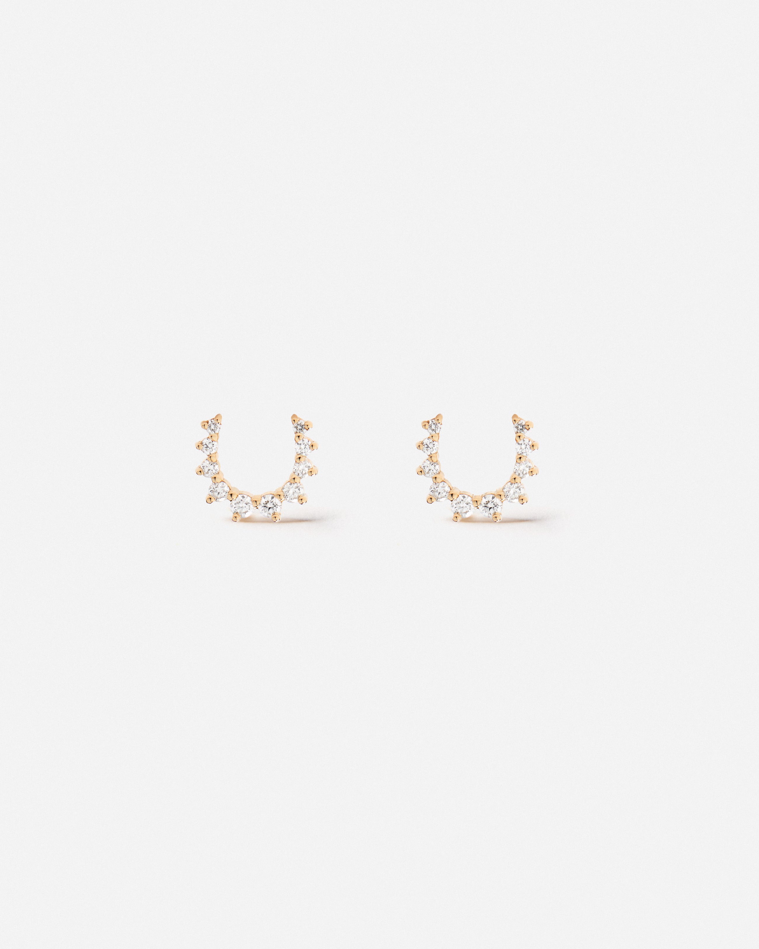 Confidence Earrings in 18k Yellow Gold with White Diamonds