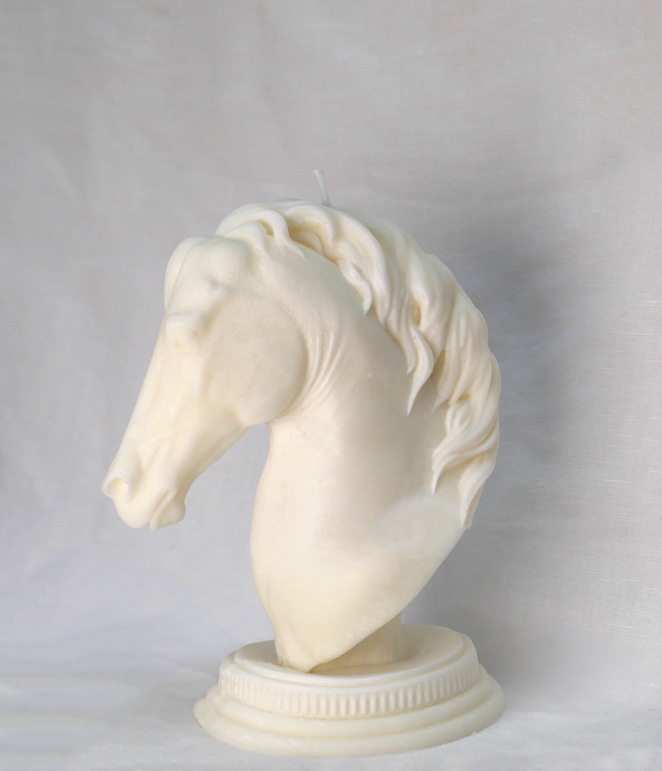 Horse Sculpture Candle in Soy White