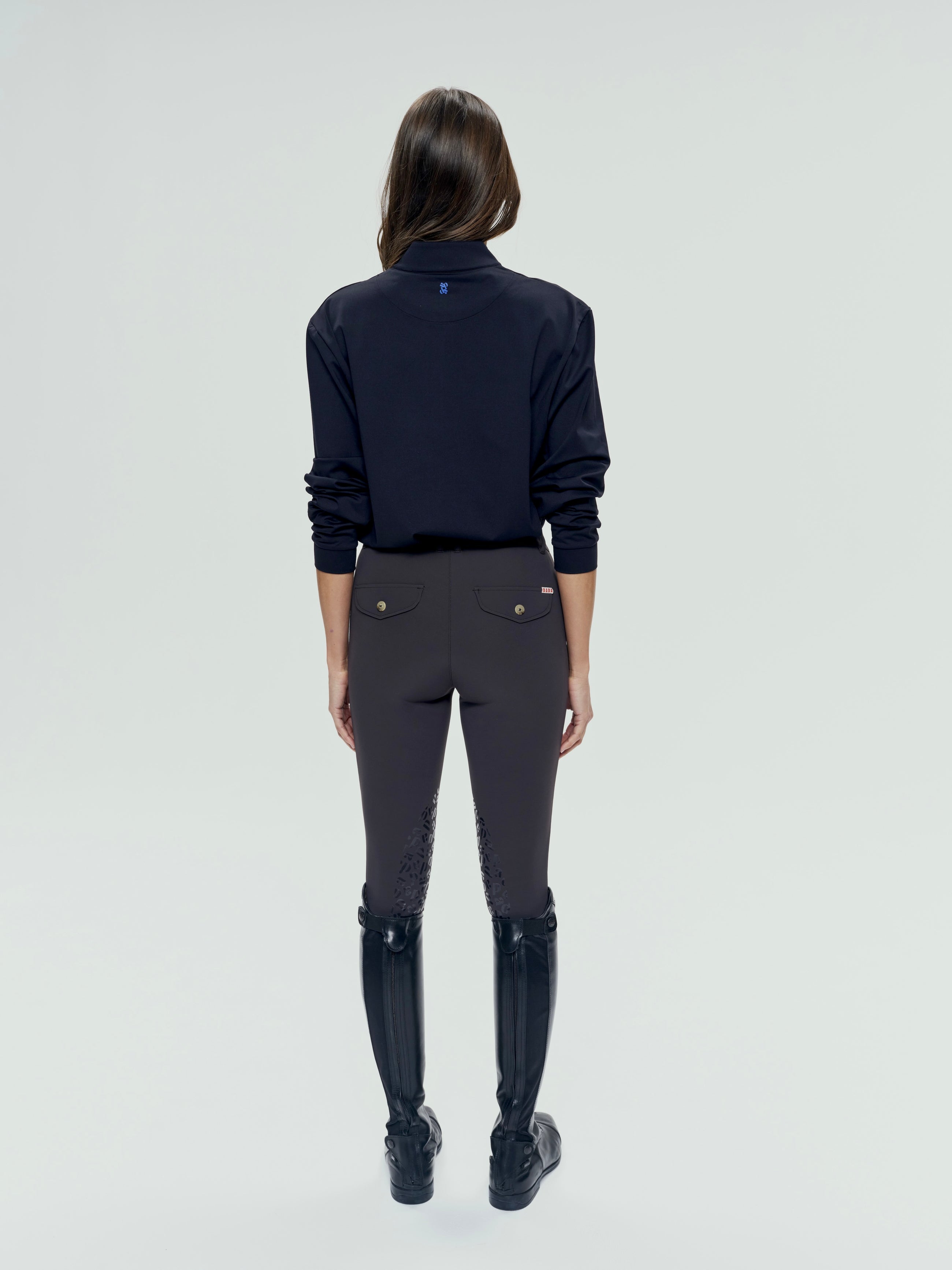 Unisex Albe Long Sleeve Technical Shirt in Black