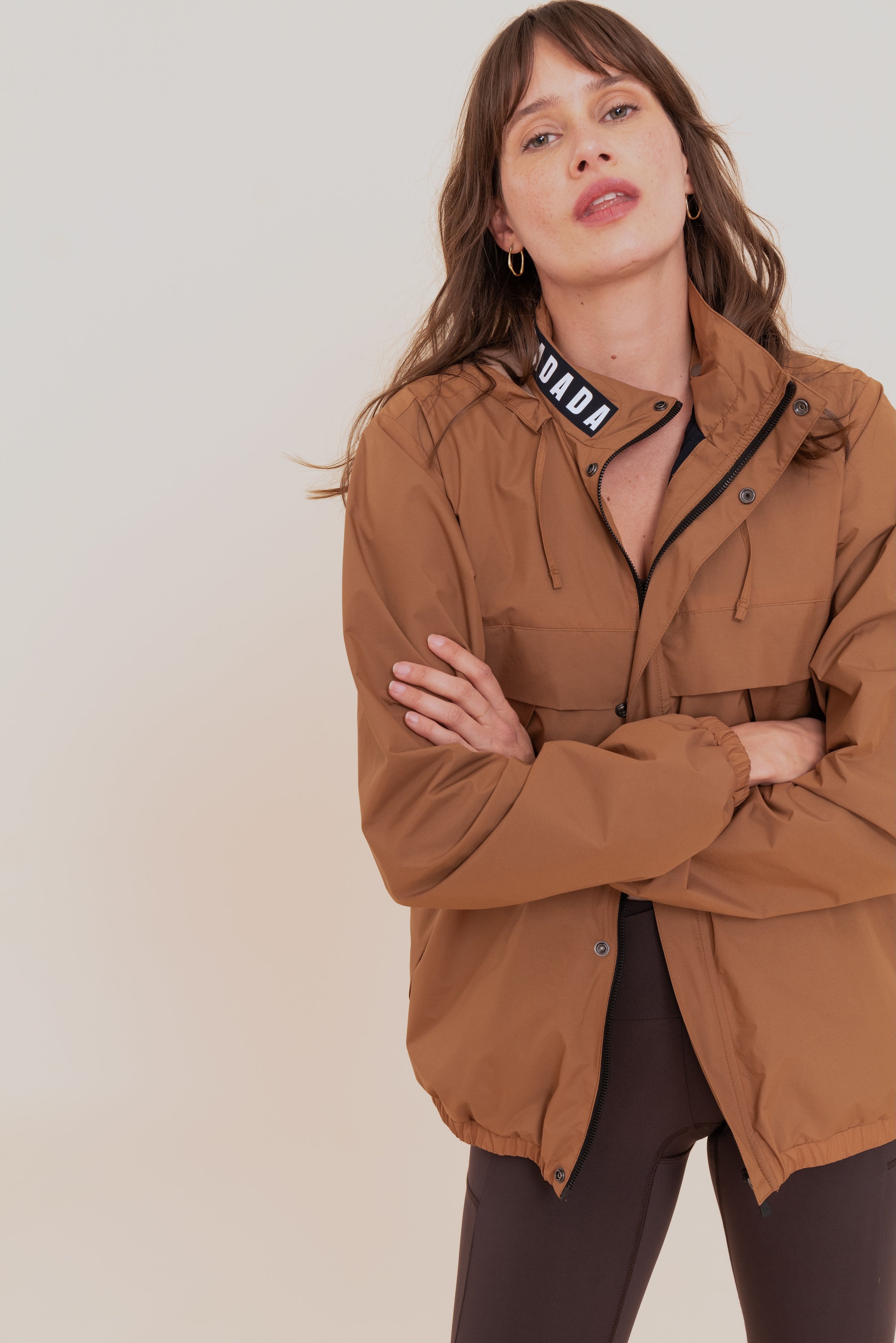 Unisex Apache Rain Jacket in Ochre