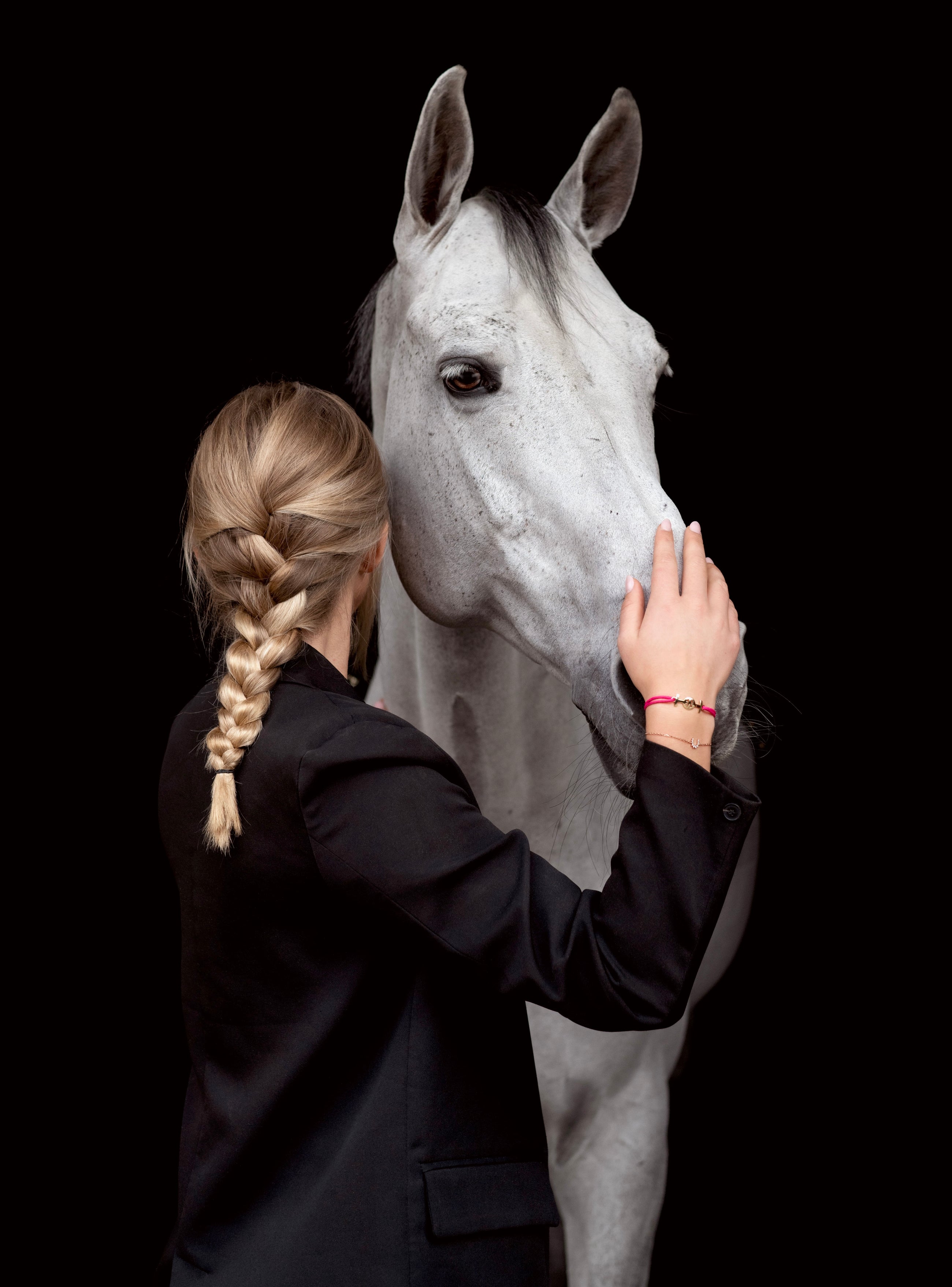 Challenge Magenta Cord Bracelet in 9k Yellow Gold