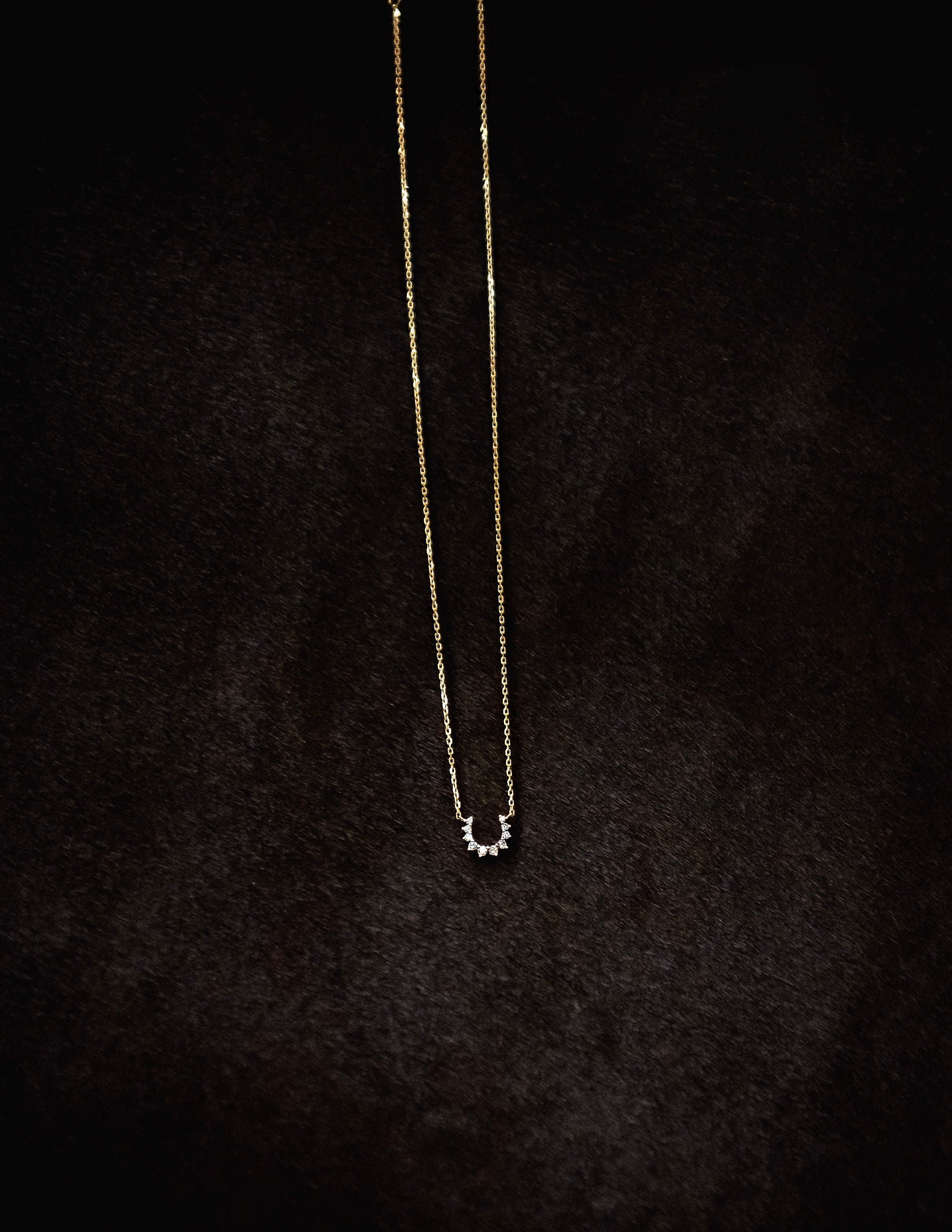 Confidence Necklace in 9k Yellow Gold with White Diamonds