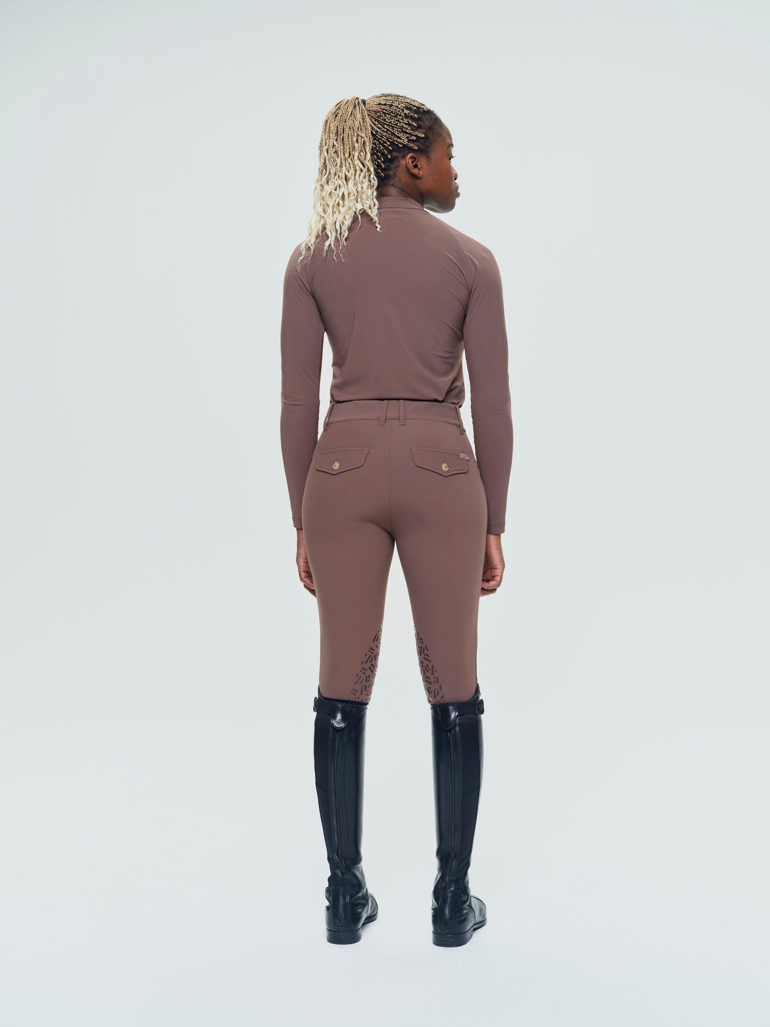 Giovani Grip Shaping Breeches in Coffee