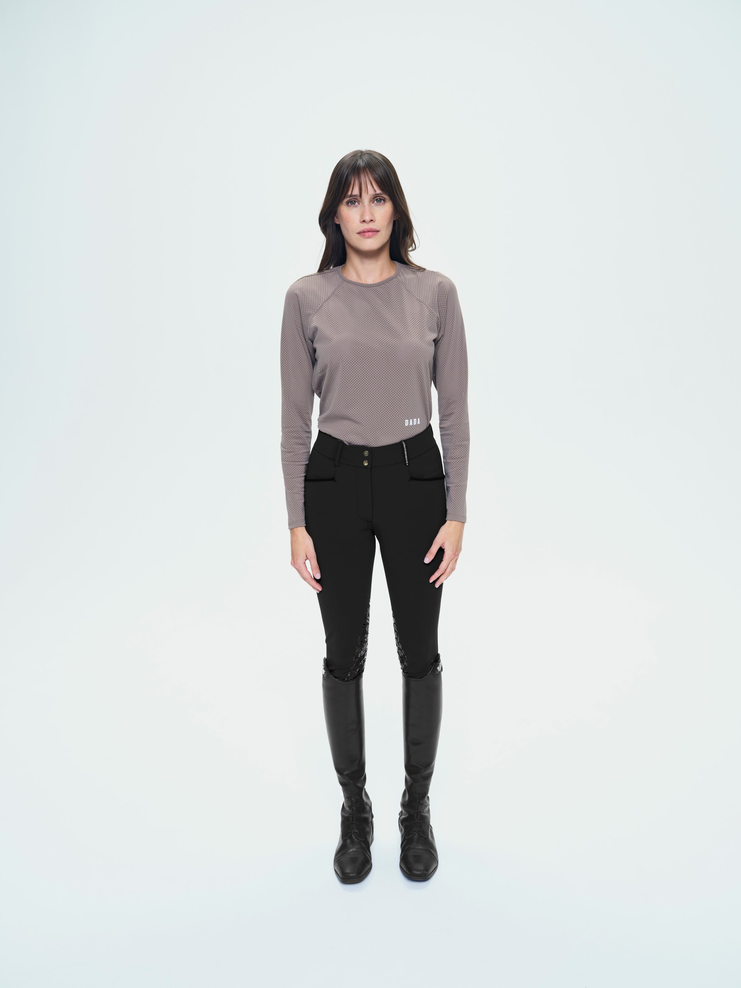 Giovani Grip Shaping Breeches in Black