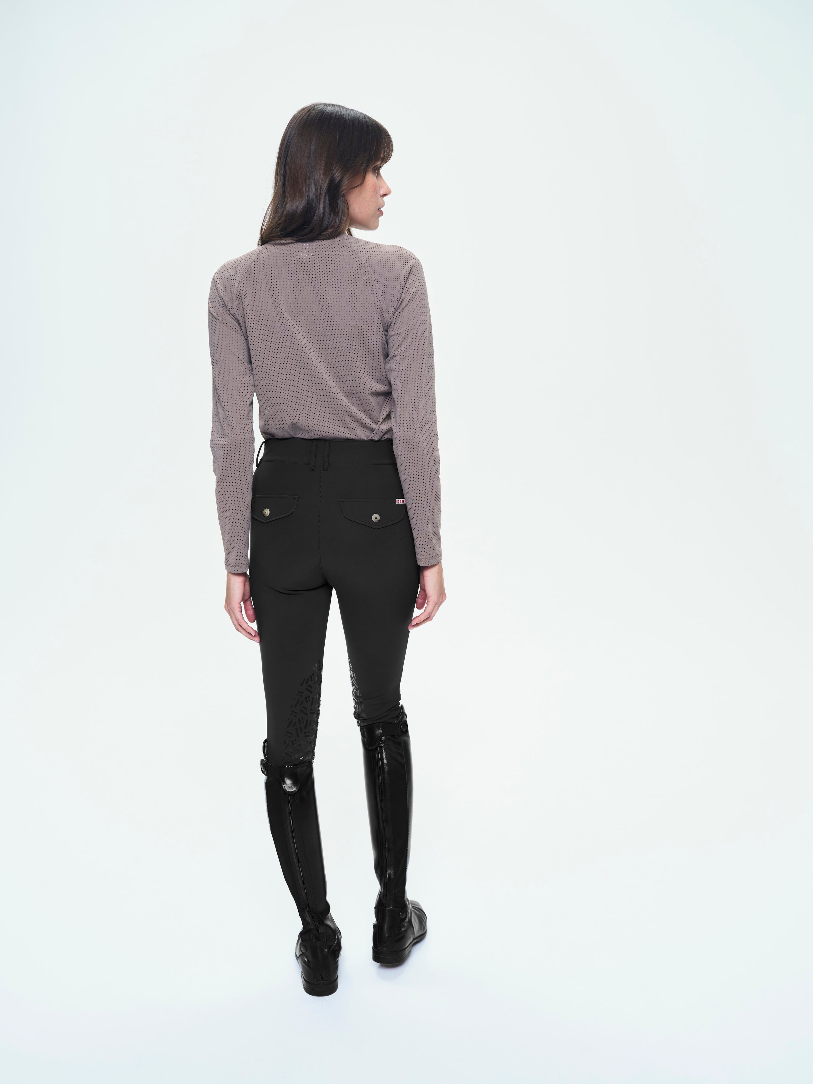 Giovani Grip Shaping Breeches in Black