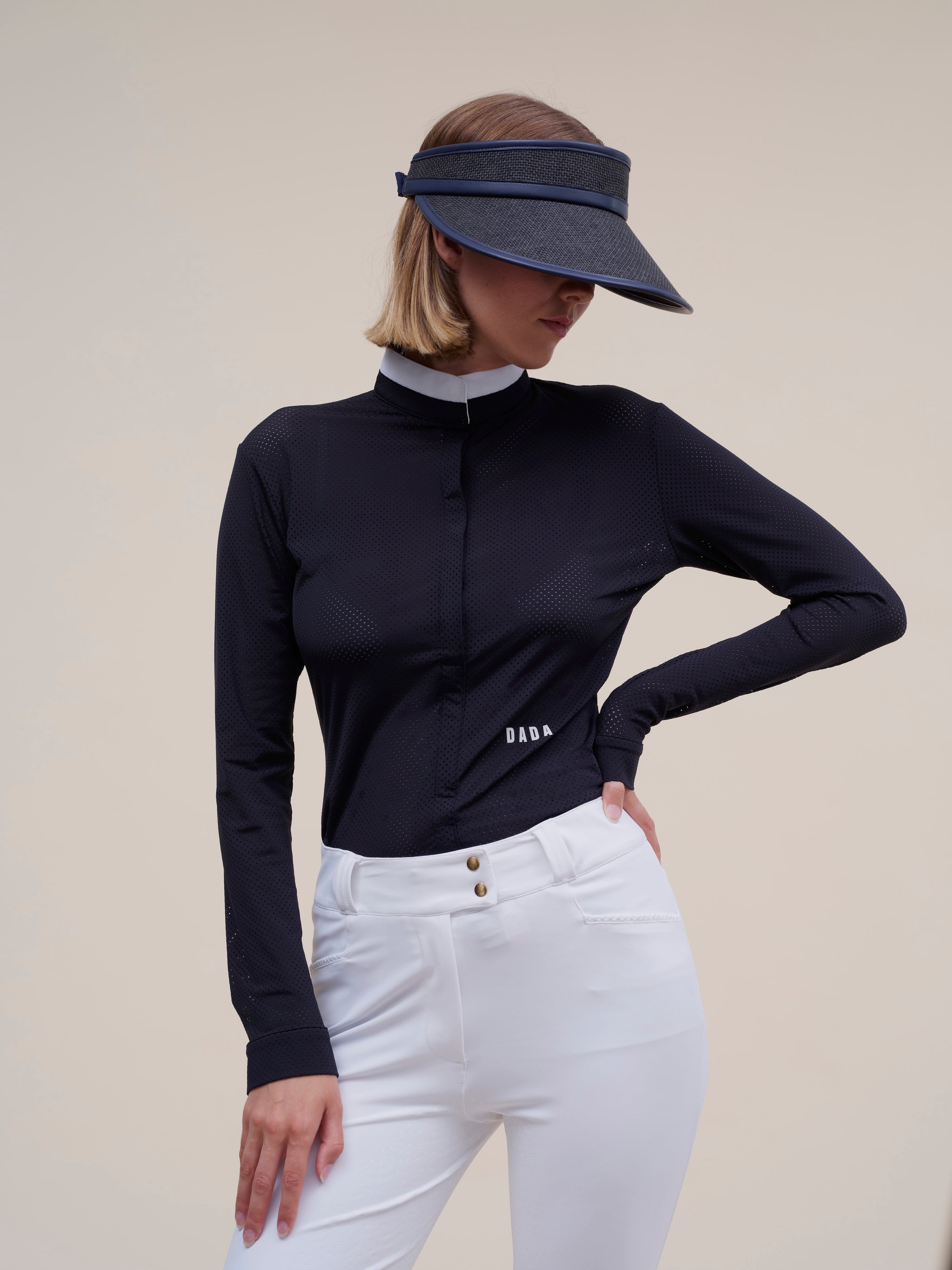 Helios Long Sleeve Show Shirt in Black