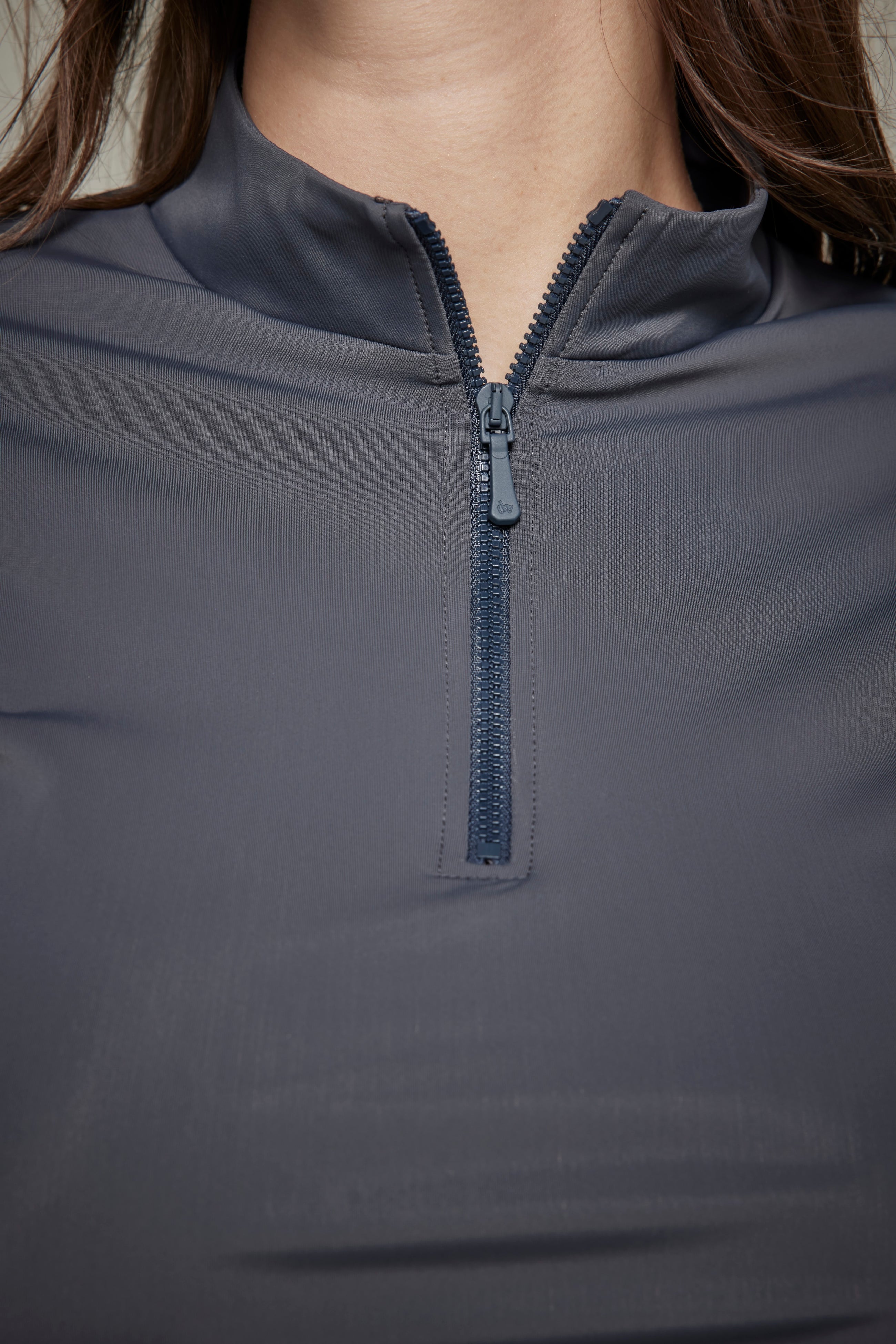 Indie New Long Sleeve Riding Top in Grey