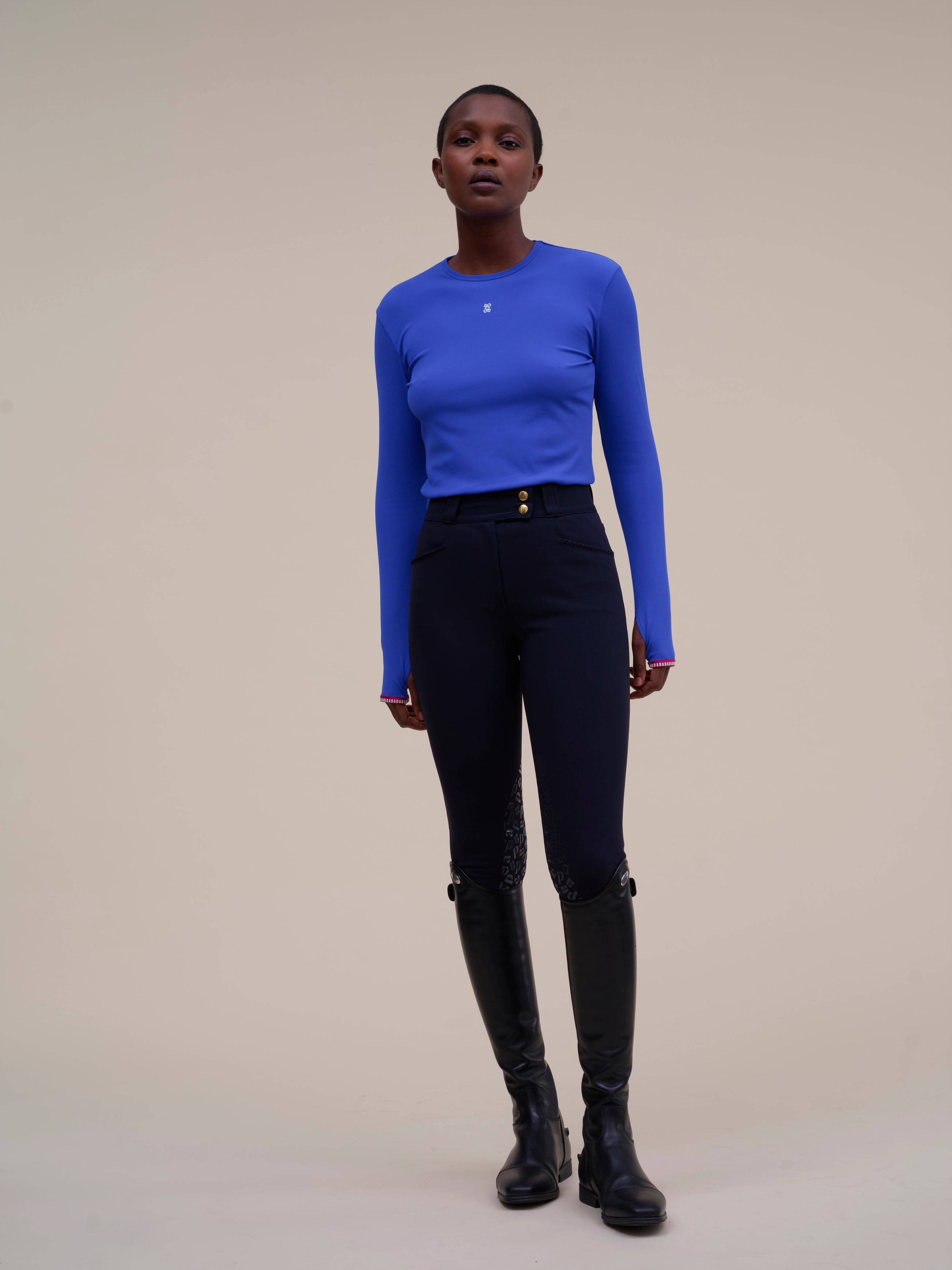 Kira Long Sleeve Top in Cobalt Blue