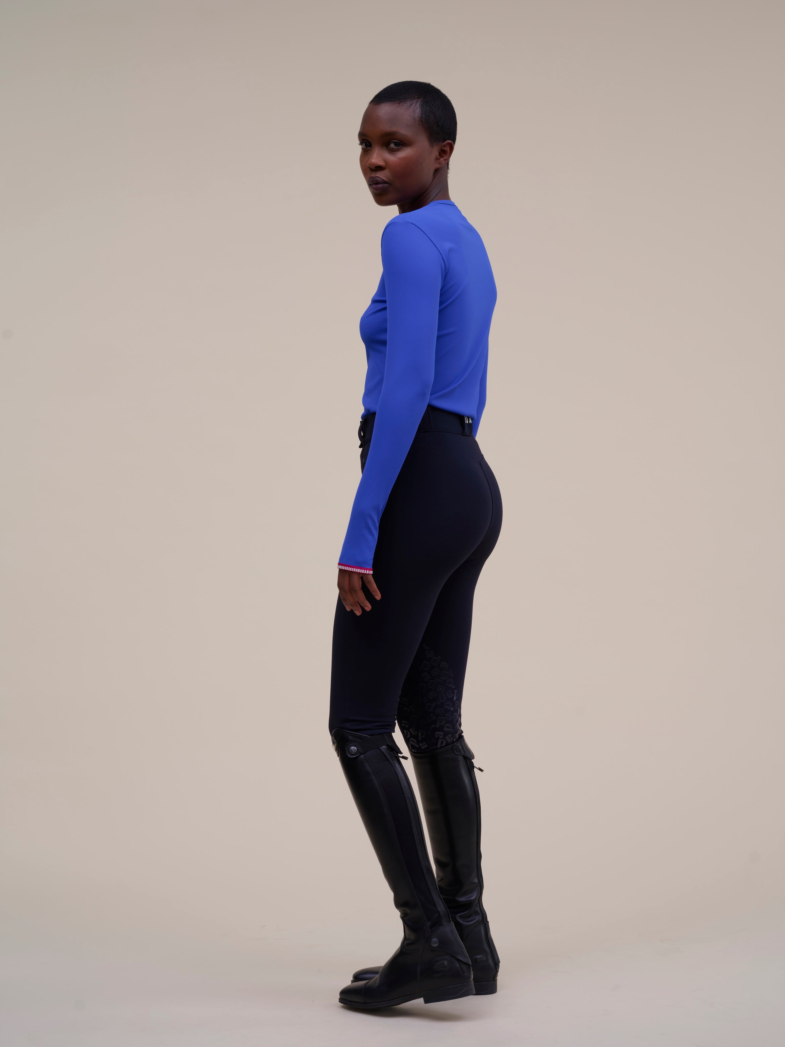 Kira Long Sleeve Top in Cobalt Blue