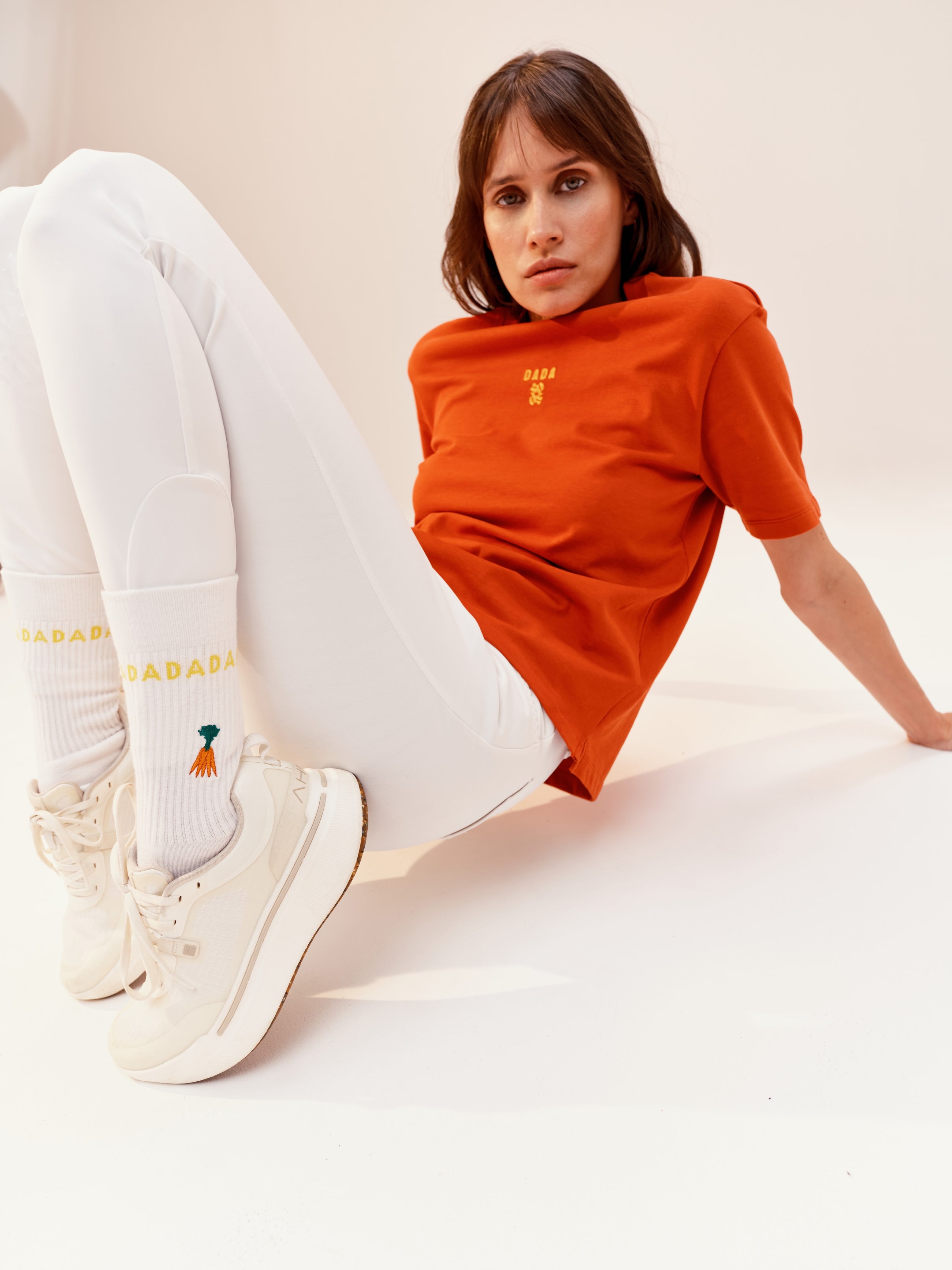 Oasis Cotton T-Shirt in Burnt Orange