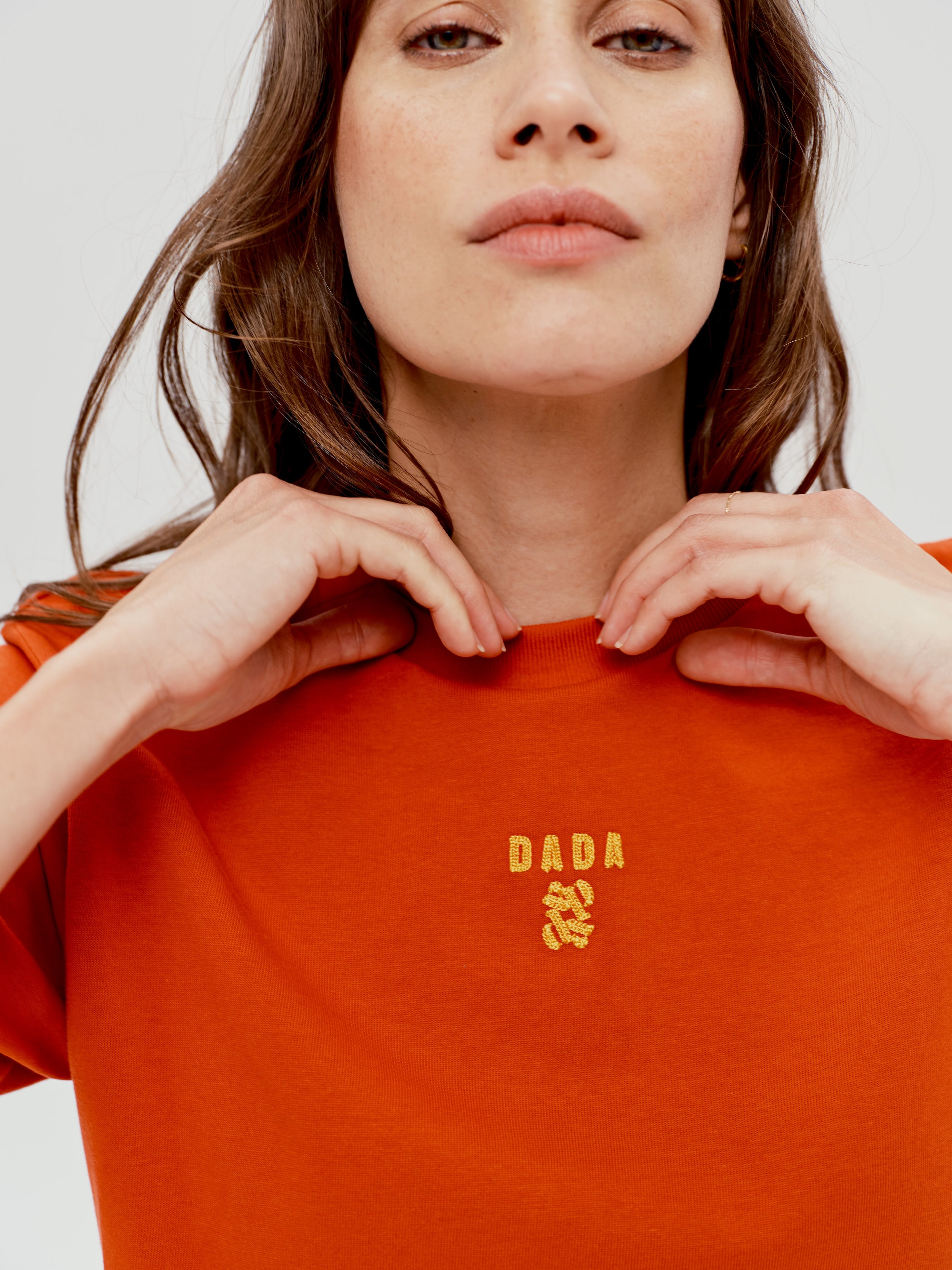 Oasis Cotton T-Shirt in Burnt Orange