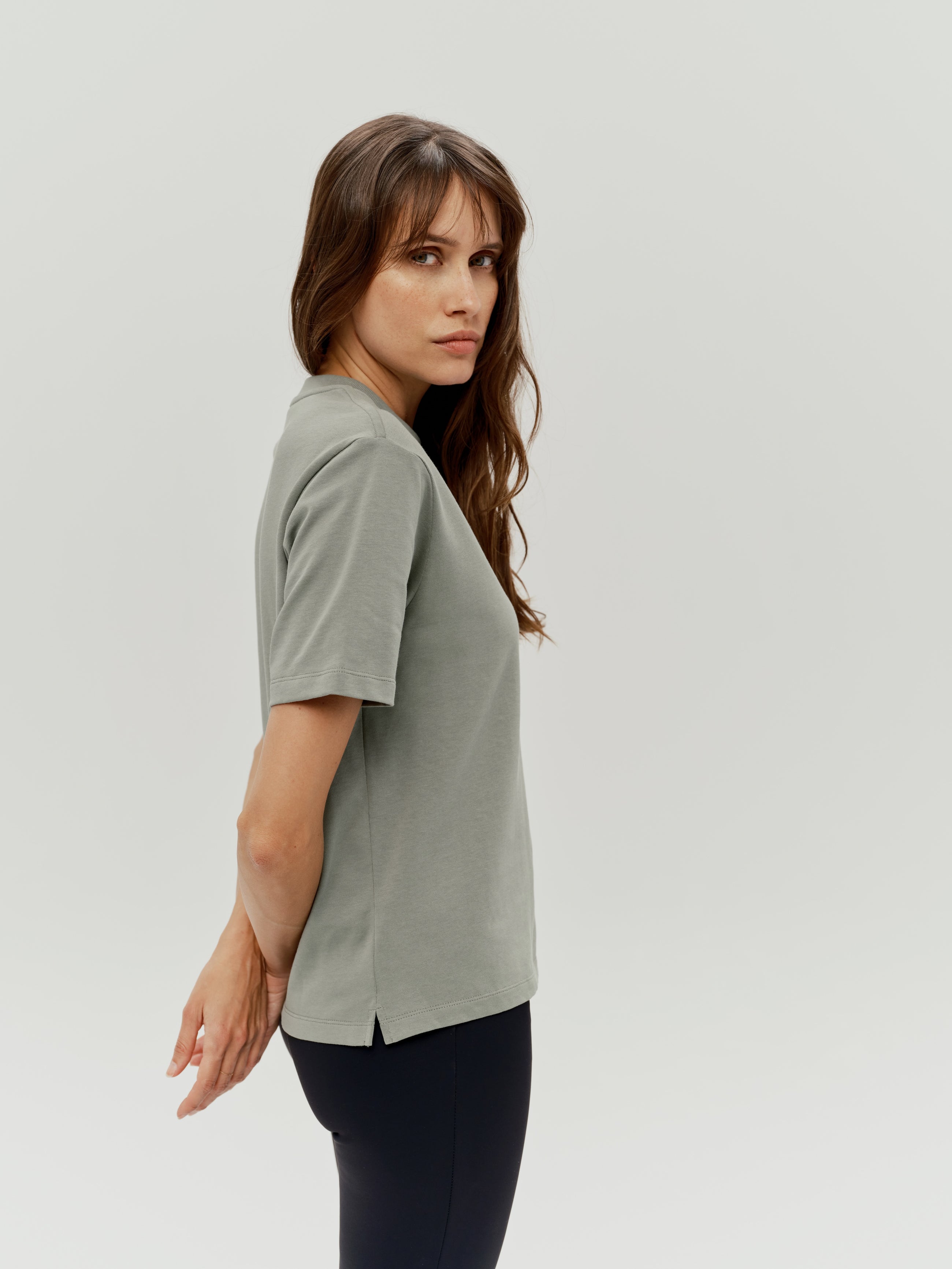 Oasis Cotton T-Shirt in Sage Green