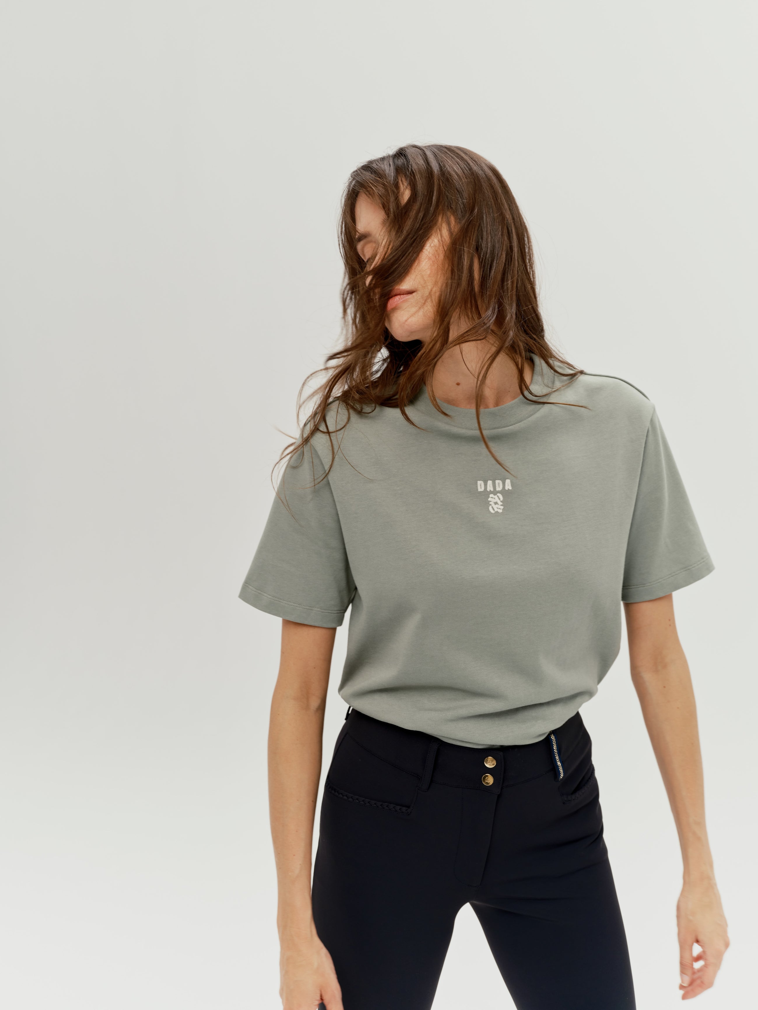 Oasis Cotton T-Shirt in Sage Green