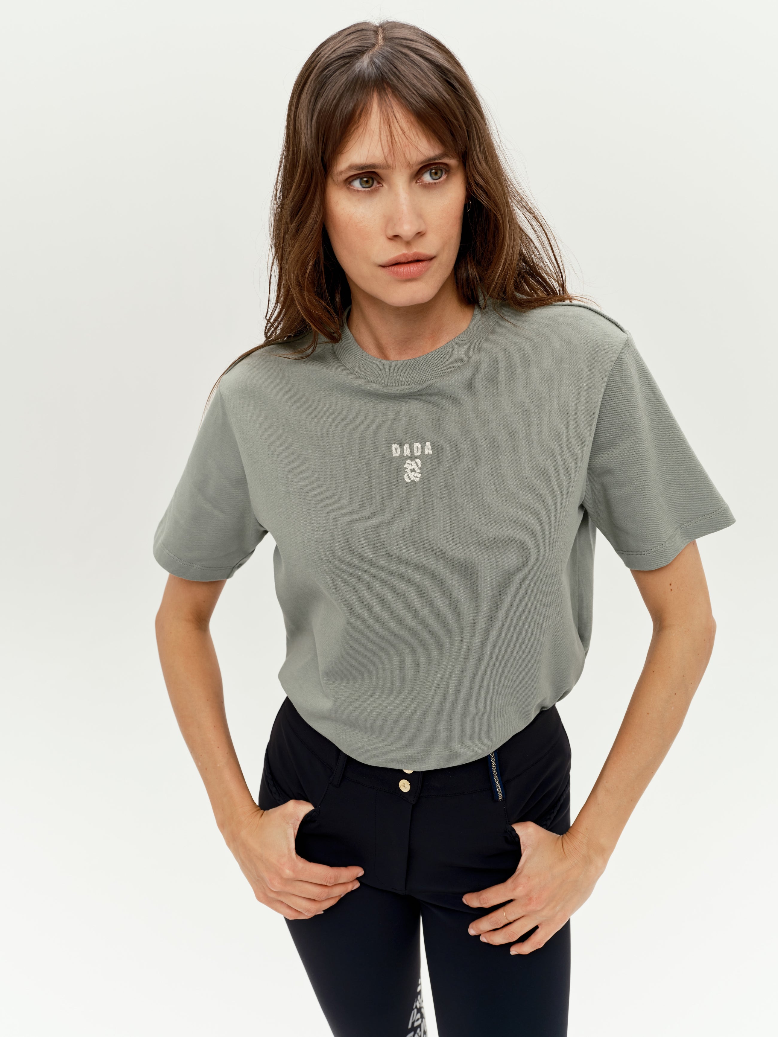 Oasis Cotton T-Shirt in Sage Green