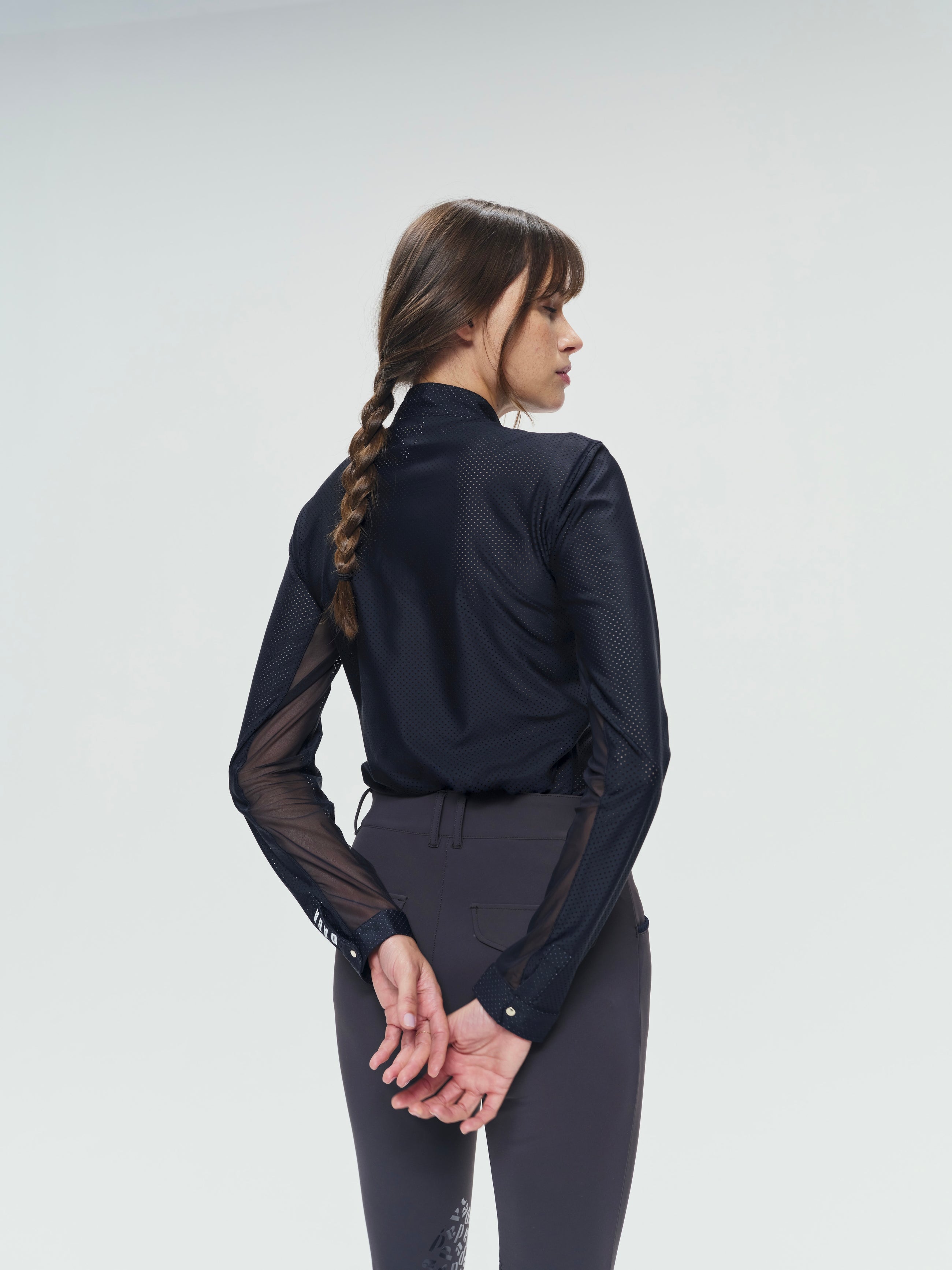 Pablito Long Sleeve Riding Top in Black