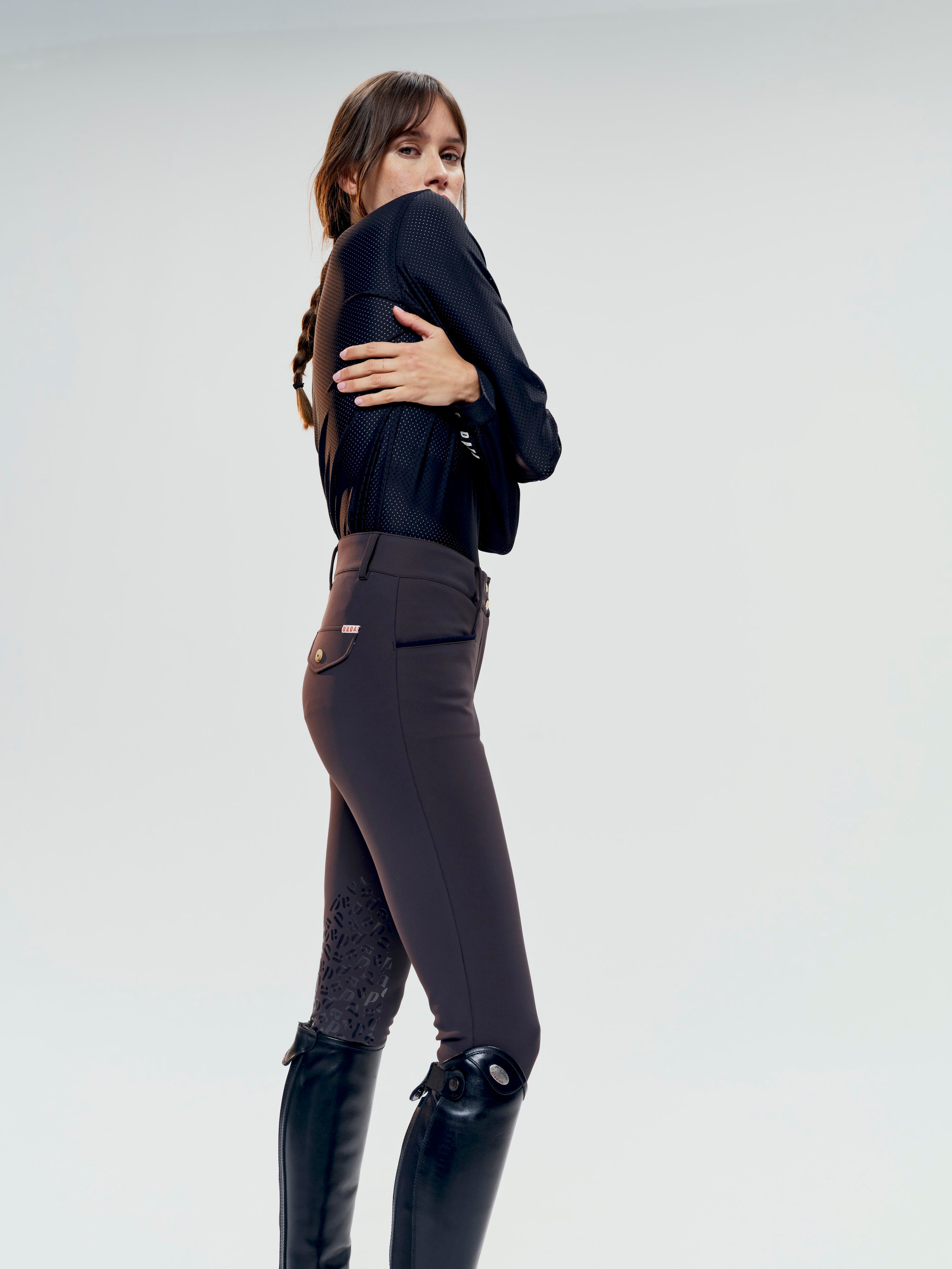 Pablito Long Sleeve Riding Top in Black