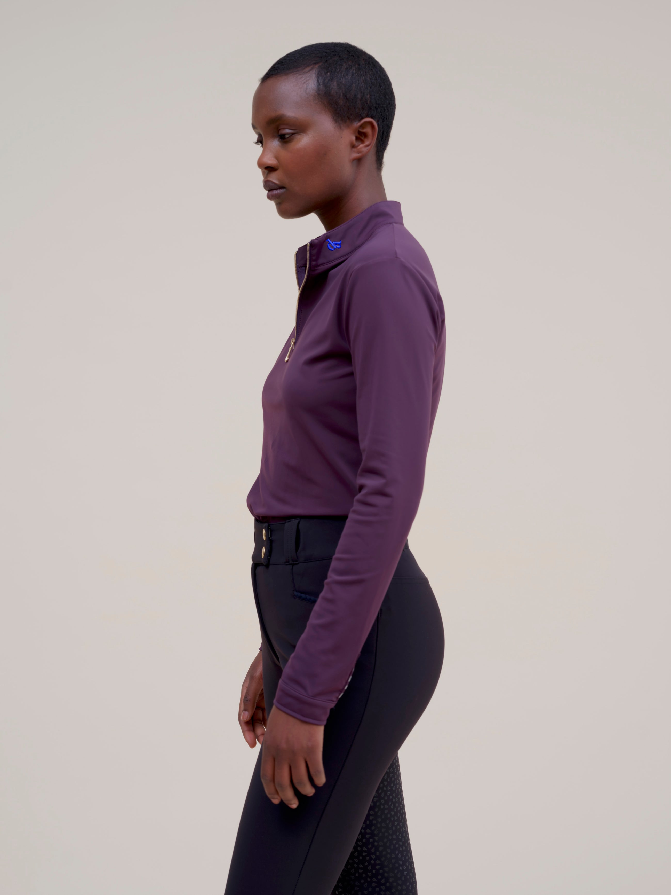 Pablito Long Sleeve Riding Top in Grape