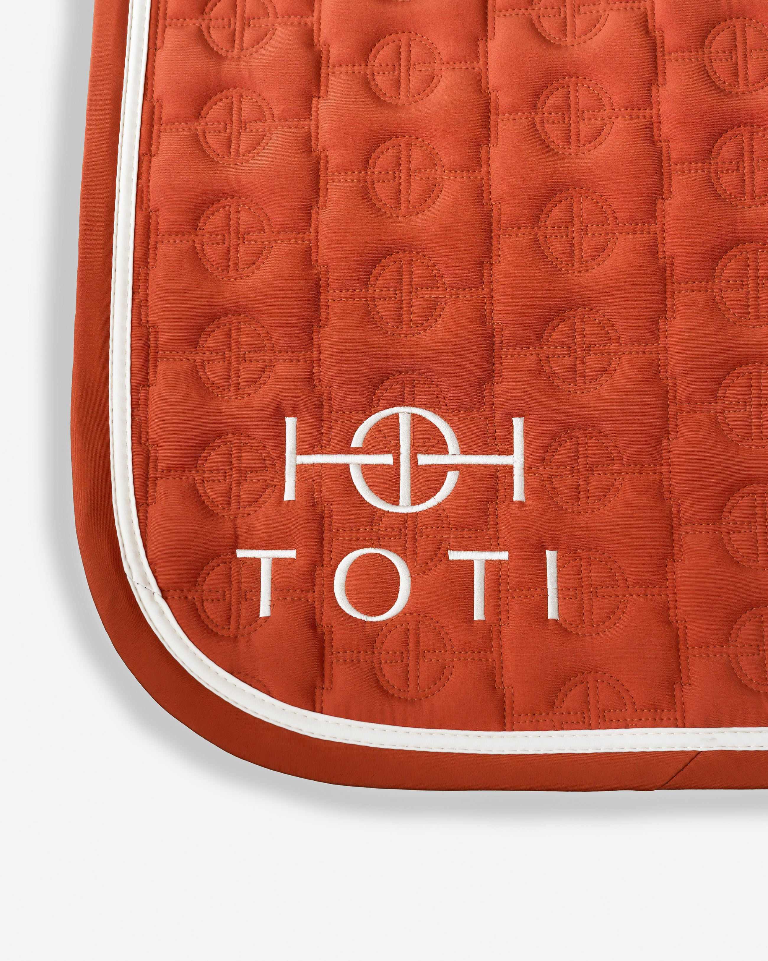 Saddle Pad & Ear Bonnet Set in Terracotta