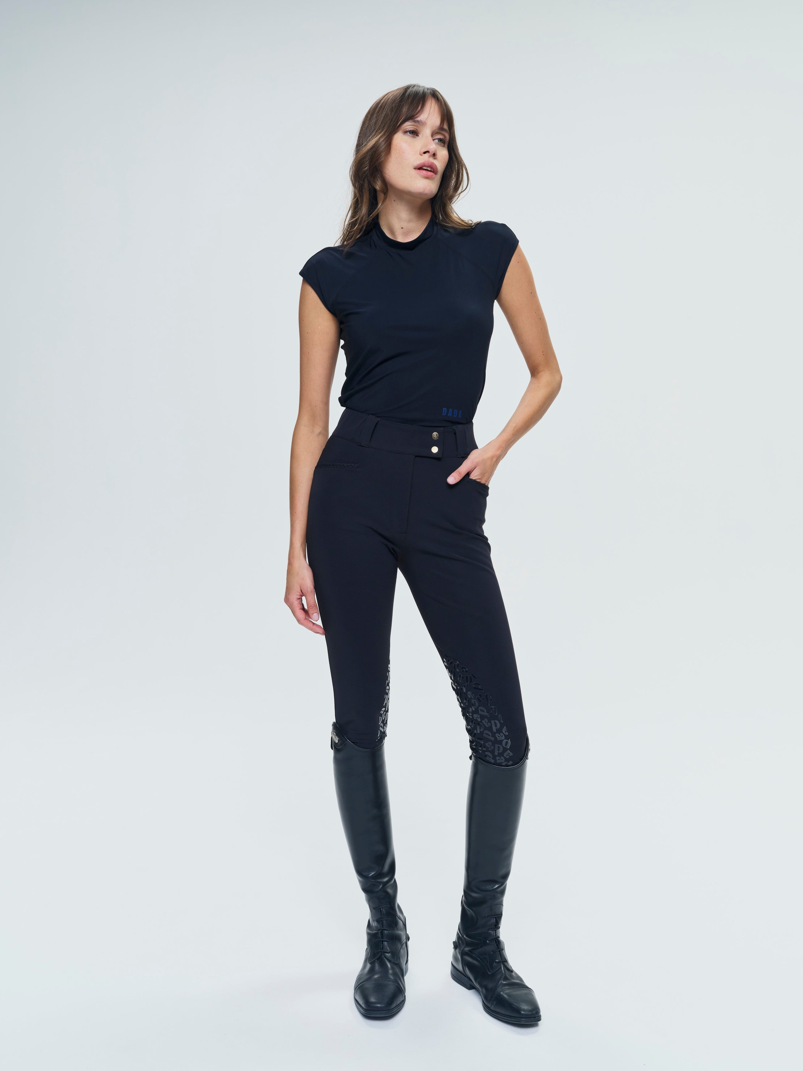 Totem Technical Short Sleeve Top in Black