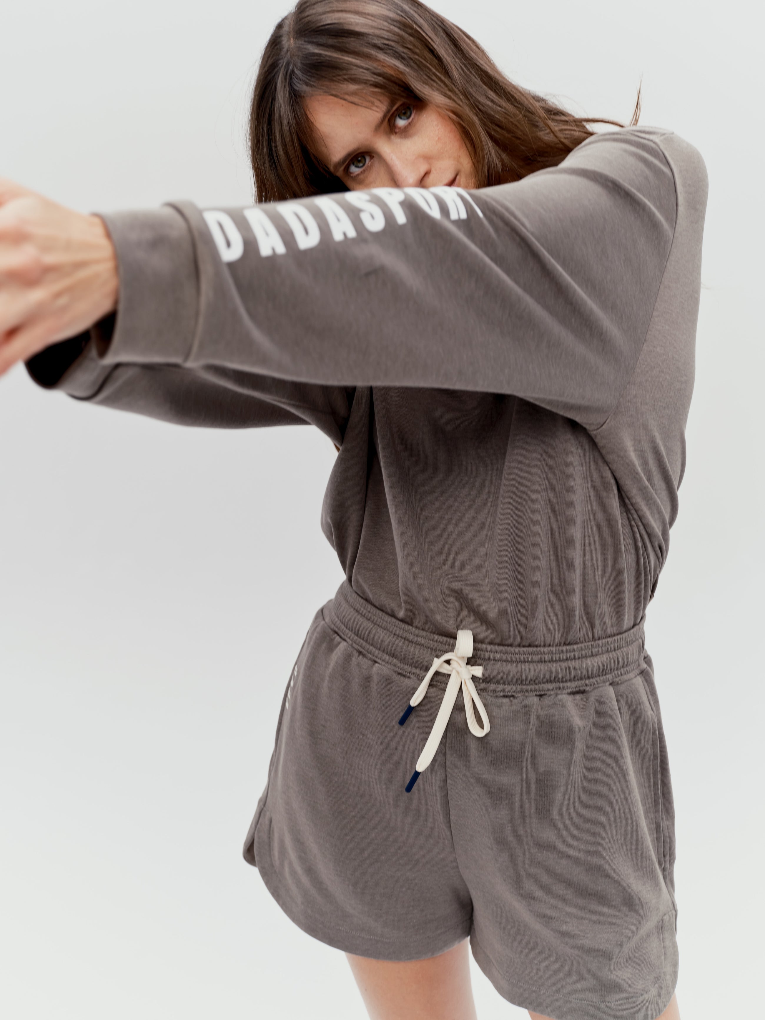 Valou Long Sleeve Polo in Coffee