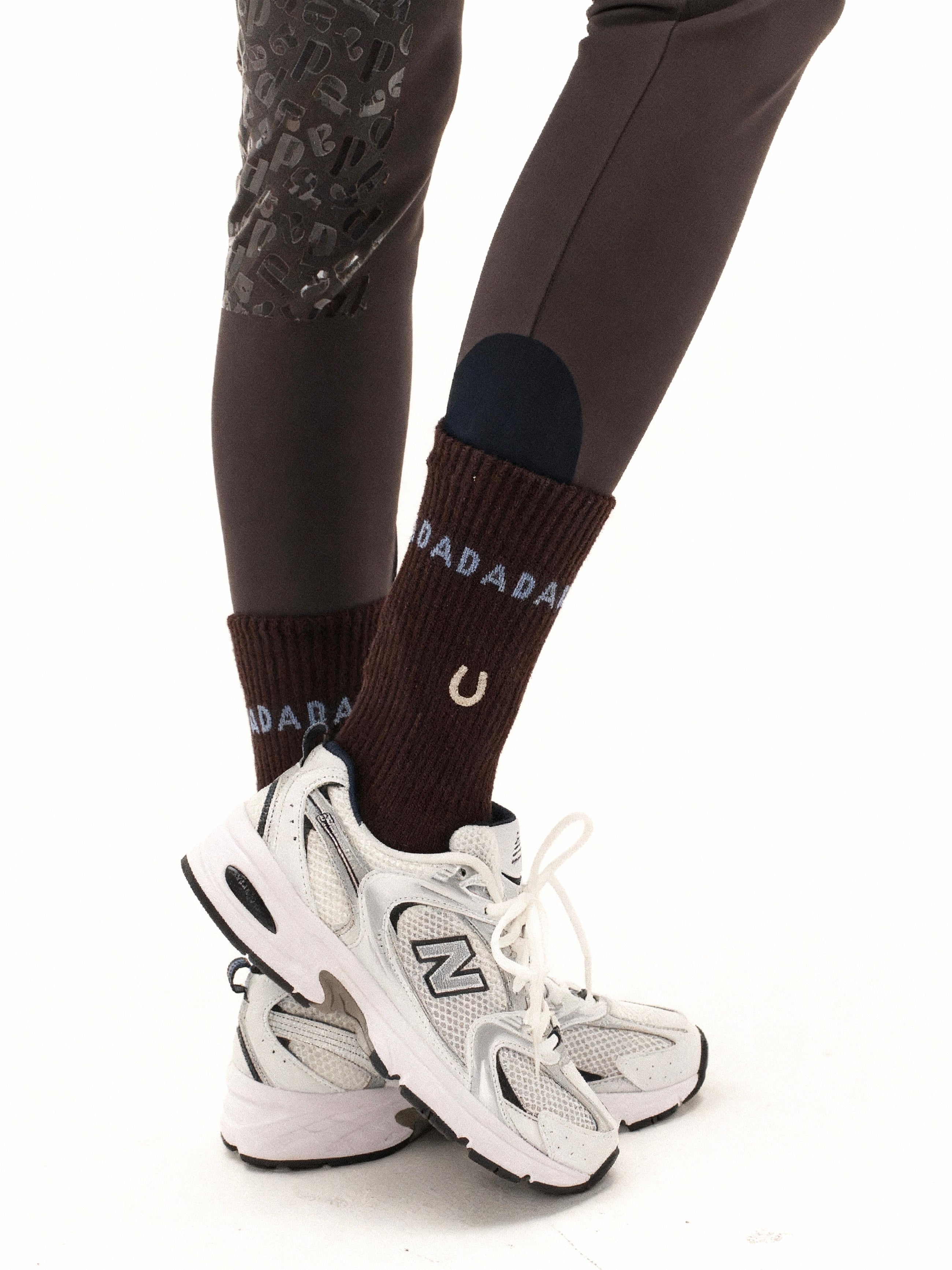 2 Pack Molsy Socks in Tennis Green & Dark Brown