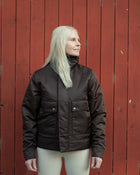 Short Padded Jacket in Dark Brown