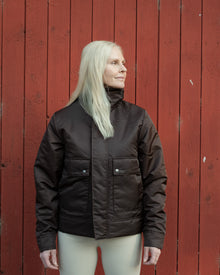 Short Padded Jacket in Dark Brown