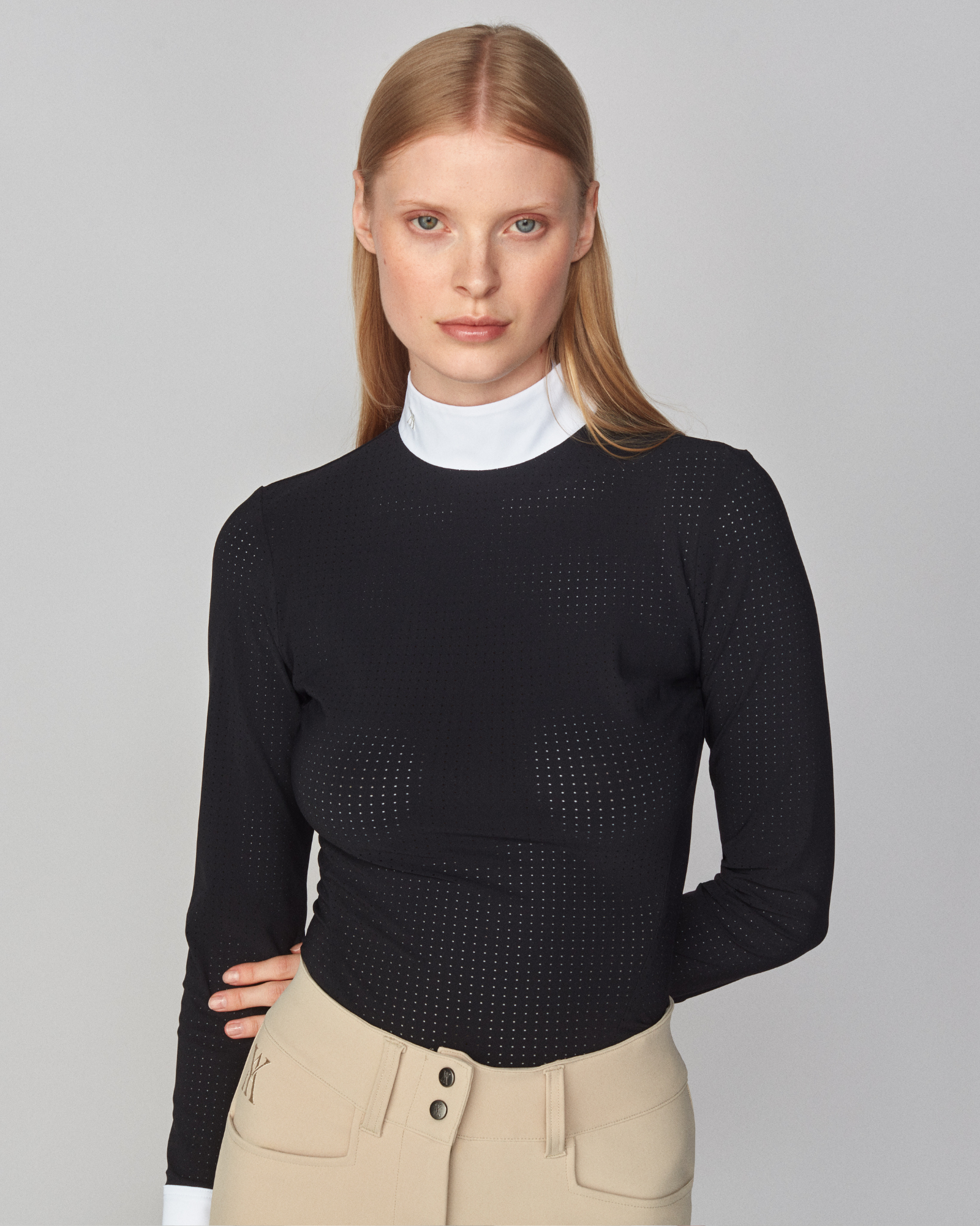 Timeless Mesh Show Shirt in Black