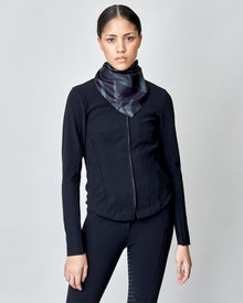 Monogram Silk Scarf in Black