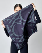 Monogram Silk Scarf in Black