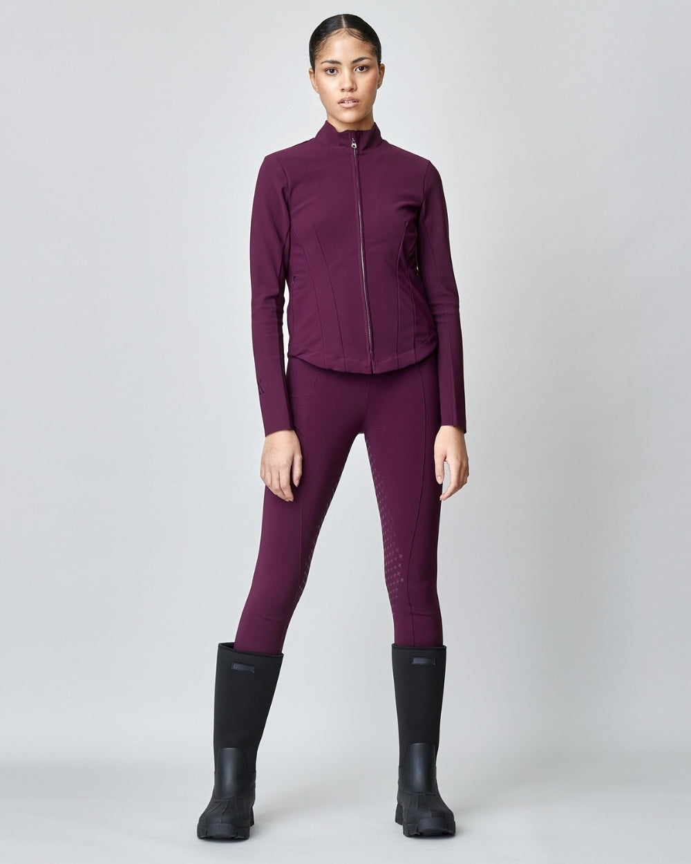 Signature Riding Jacket in Burgundy