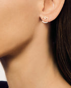 Challenge Cuddle Ear Jackets in 18k Yellow Gold with White Diamonds