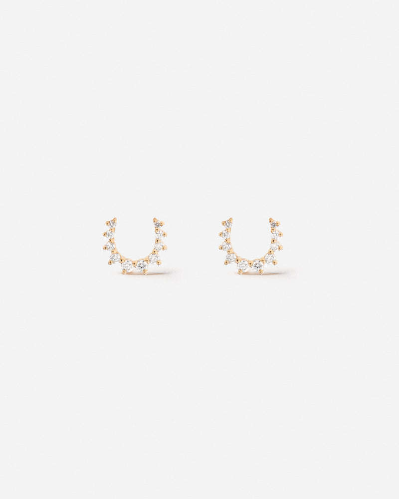 Confidence Earrings in 18k Yellow Gold with White Diamonds