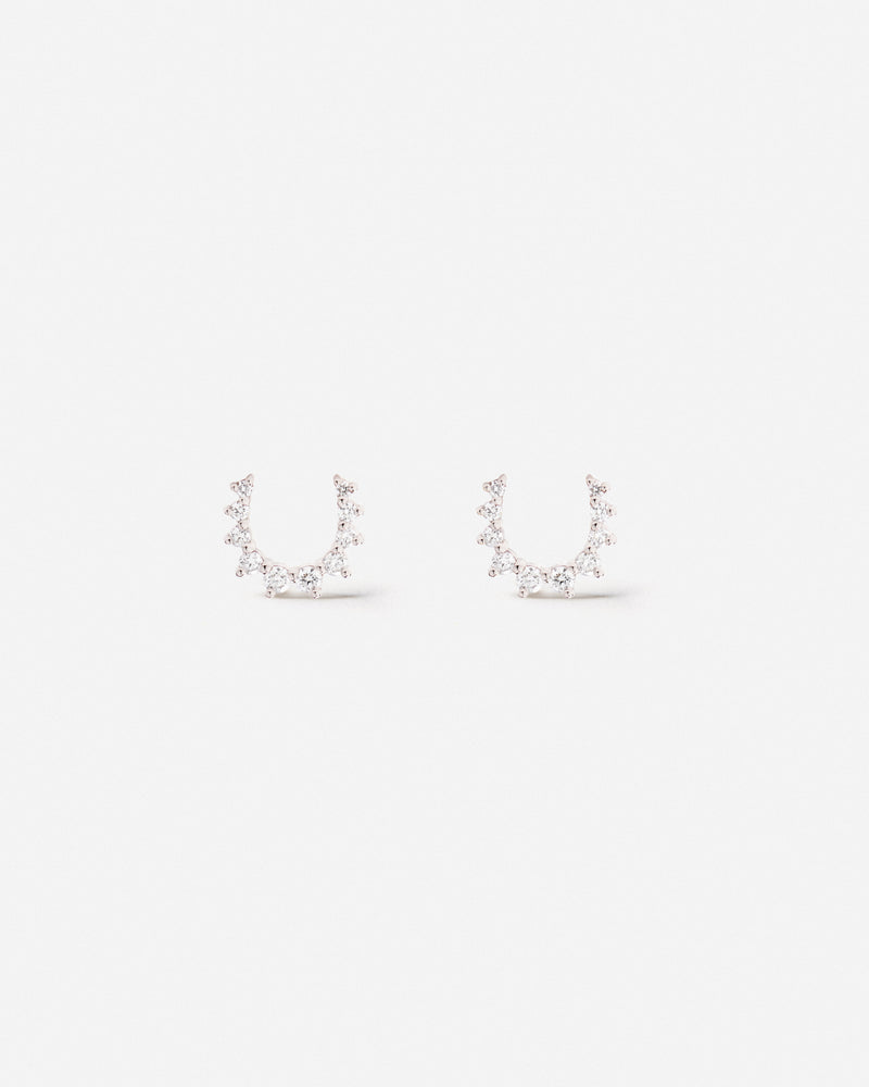 Confidence Earrings in 18k White Gold with White Diamonds