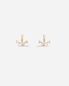 Challenge Cuddle Ear Jackets in 18k Yellow Gold with White Diamonds