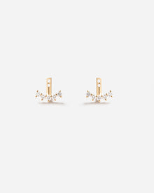 Challenge Cuddle Ear Jackets in 18k Yellow Gold with White Diamonds