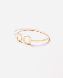 Connection Bangle in 18k Yellow Gold with White Diamonds