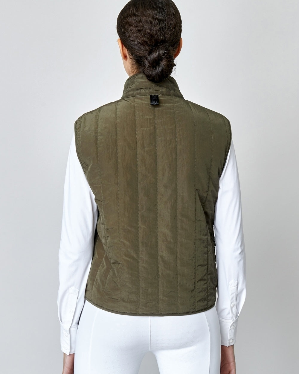 Quilted Riding Vest in Green