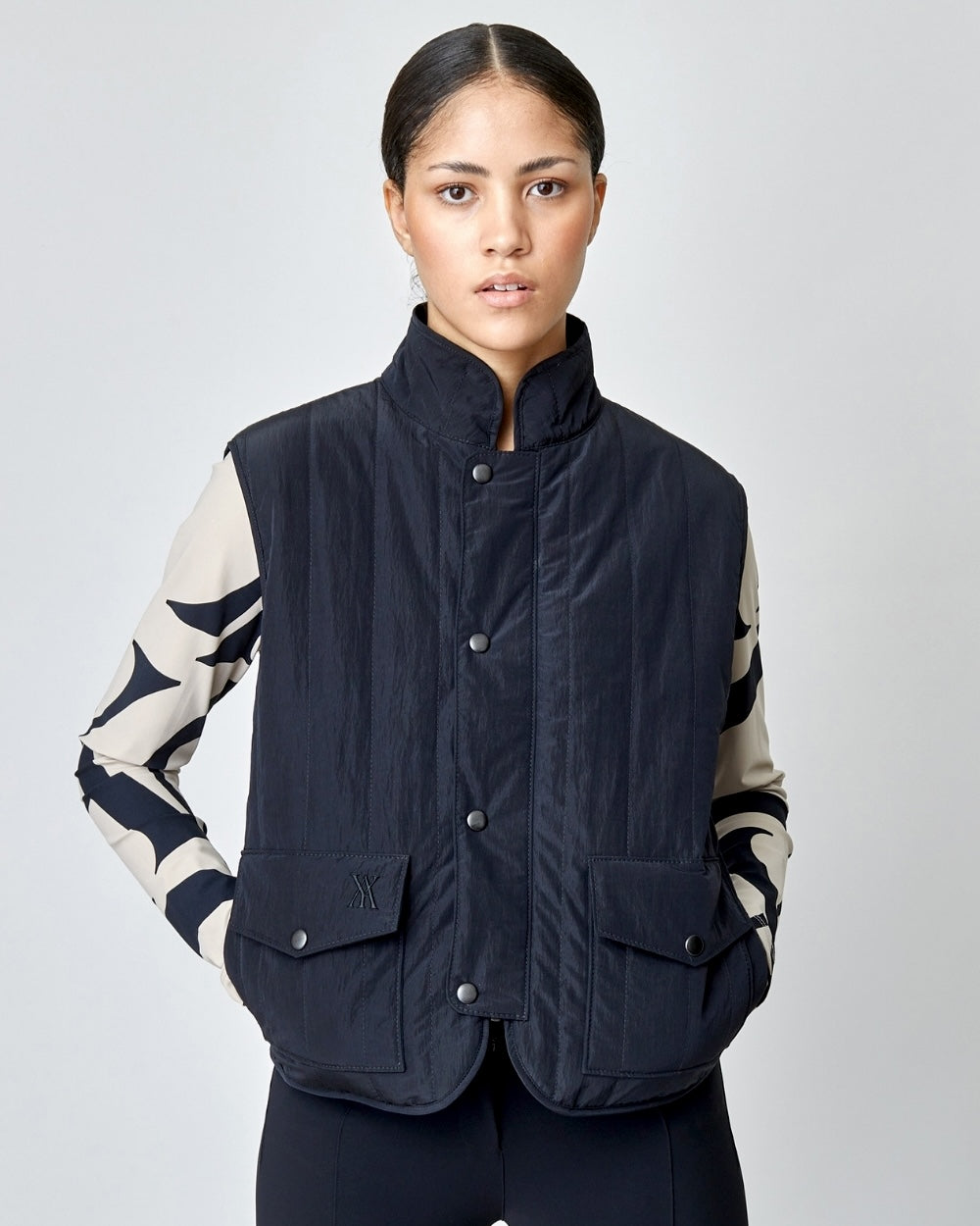Quilted Riding Vest in Black