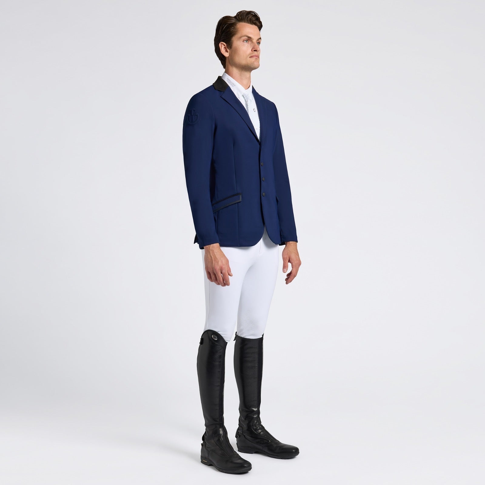 Lightweight Jersey Zip Show Jacket in Navy