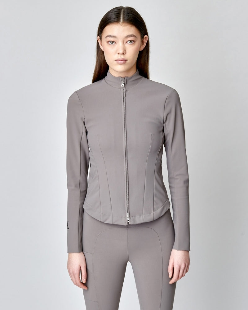 Signature Riding Jacket in Taupe