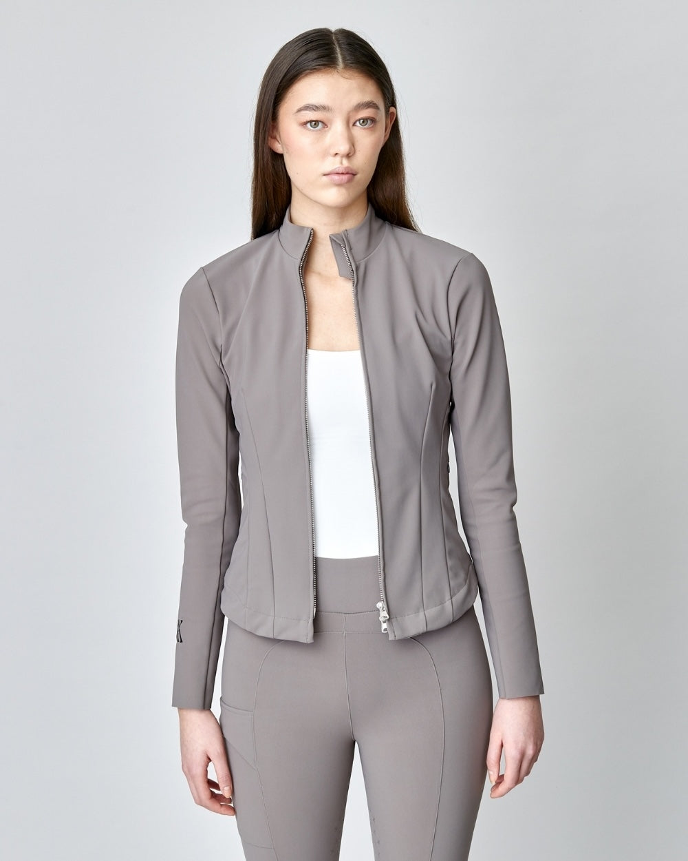 Signature Riding Jacket in Taupe