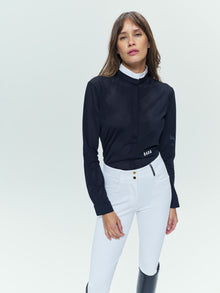 Helios Long Sleeve Show Shirt in Black