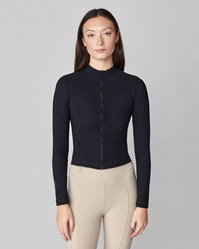 AirTech Full Zip Long Sleeve Top in Black