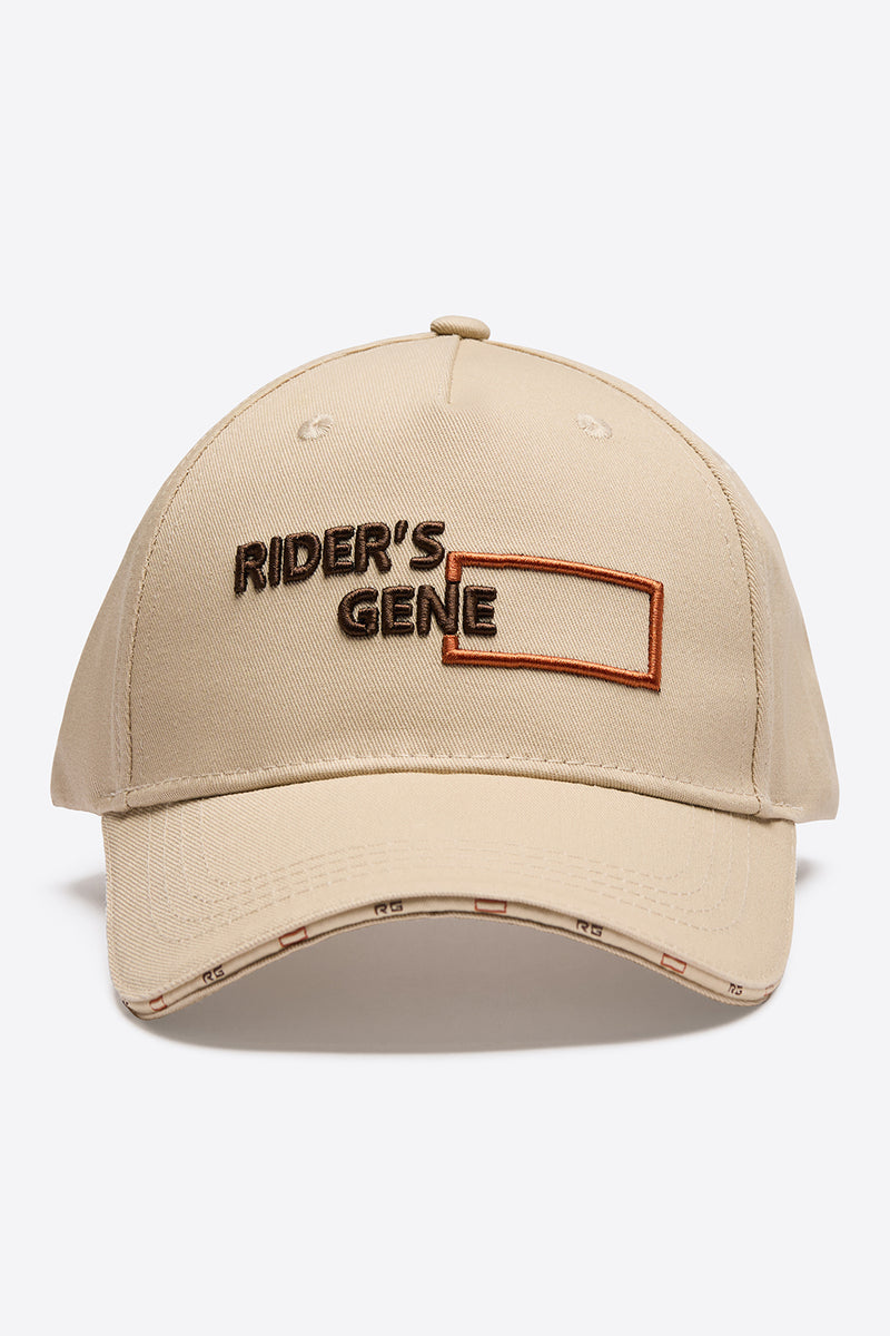 Embroidered Cap in Beige