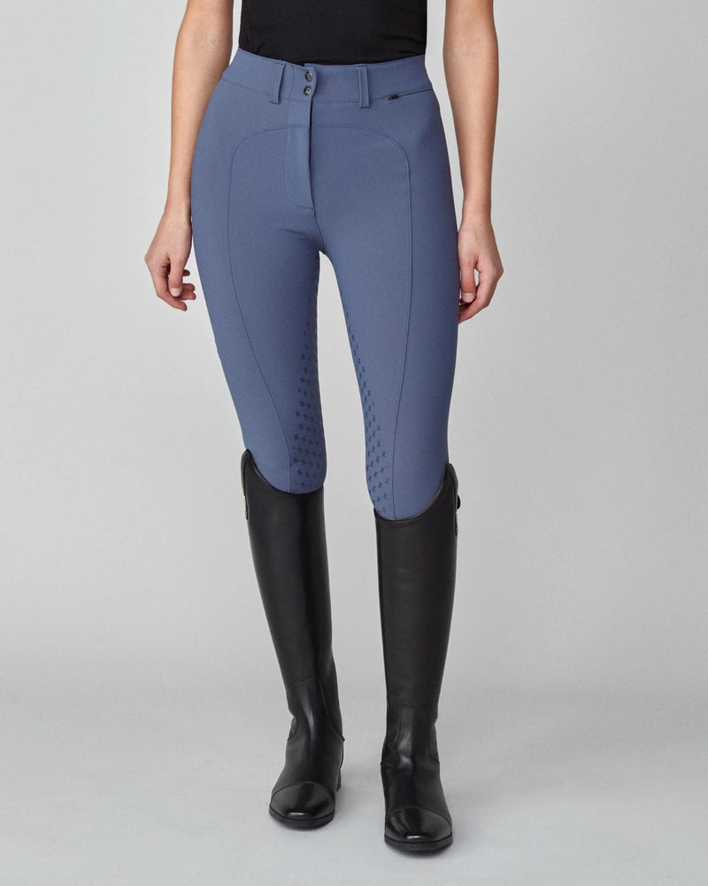 High-Rise Compression Breeches in Slate Blue