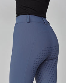 High-Rise Compression Breeches in Slate Blue