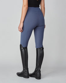 Compression Pull-On Riding Breeches in Slate Blue