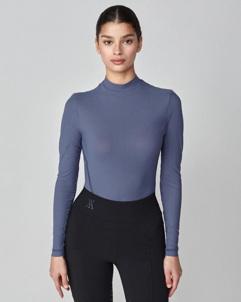 Lightweight Long Sleeve Top in Slate Blue